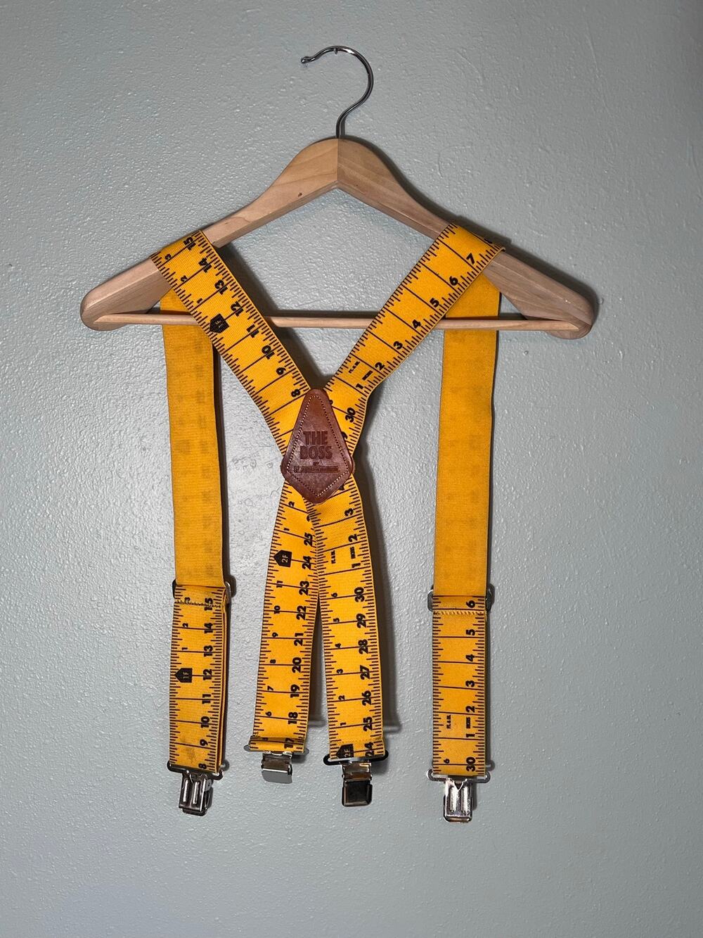 The Boss by Portable Products Yardstick Tape Measure Yellow Adjustable Suspender